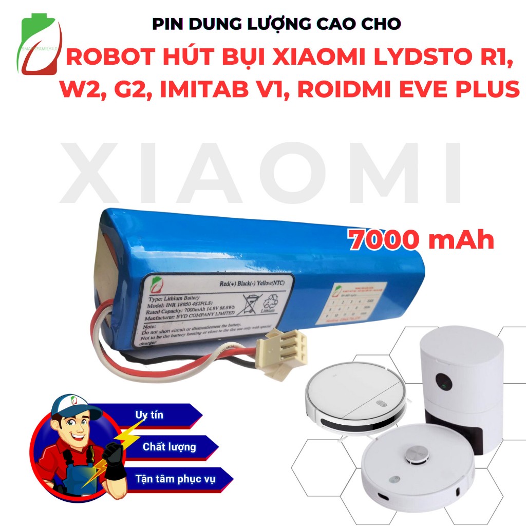 SAMSUNG XIAOMI LYDSTO R1,W2,G2,Omitab V1 VACUUM ROBOT BATTERY