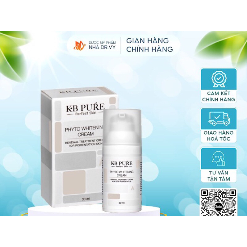 Kb Pure Phyto Whitening Cream - ครีมไวท ์ เทนนิ ่ ง - ครีมไวท ์ เทนนิ ่ งและเบลอ 30มล