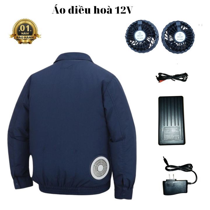 เสื้อแจ็คเก็ตแอร์ญี่ปุ่น เสื้อพัดลม เสื้อแอร์ญี่ปุ่น พร้อมแบต 50000 mAh วิ่ง 12-14H 12 เดือน