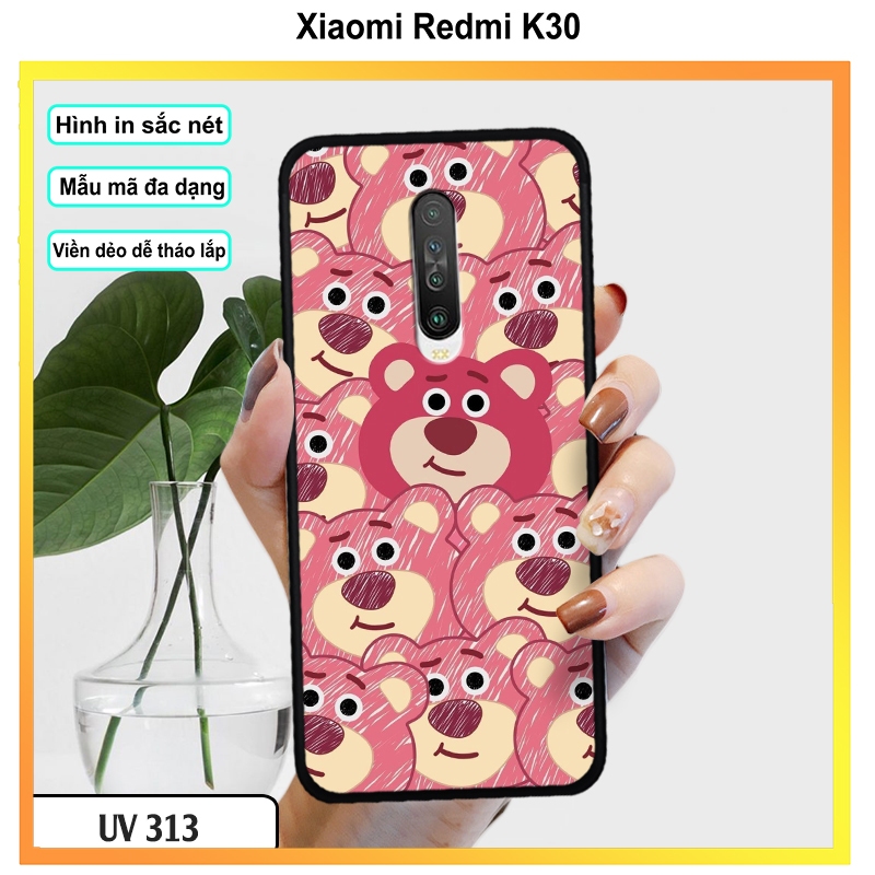 เคสหมีสตรอเบอร์รี่น่ารักสําหรับ Xiaomi Redmi Go/Redmi K30/Redmi K30 Pro/Redmi K50/Redmi 10C/Redmi 12