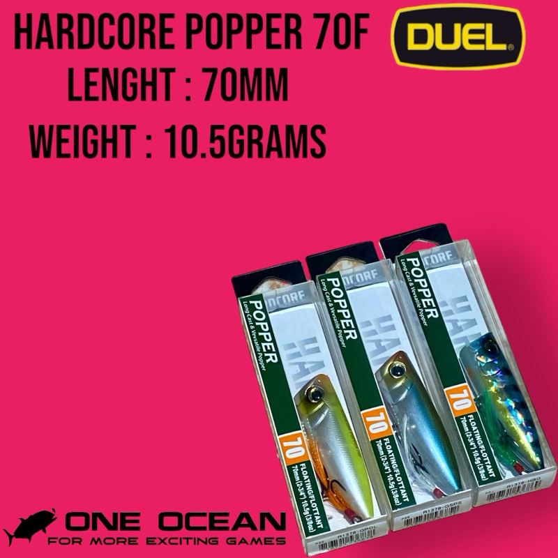 Duel HARDCORE POPPER 70F เหยื่อตกปลา