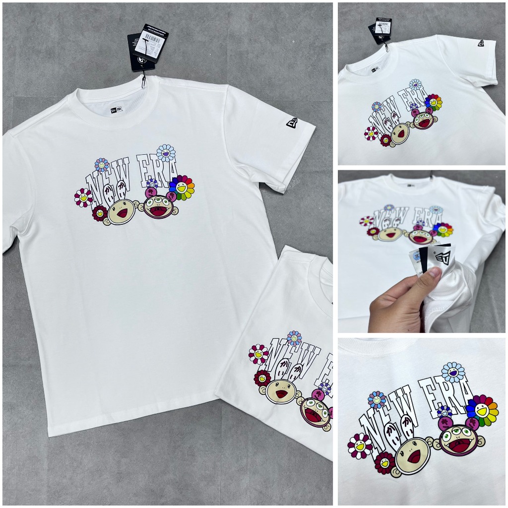 [ของแท้] เสื้อยืด New Era WHITE X TAKASHI MURAKAMI 13083531 * แท็กเต็ม New Era