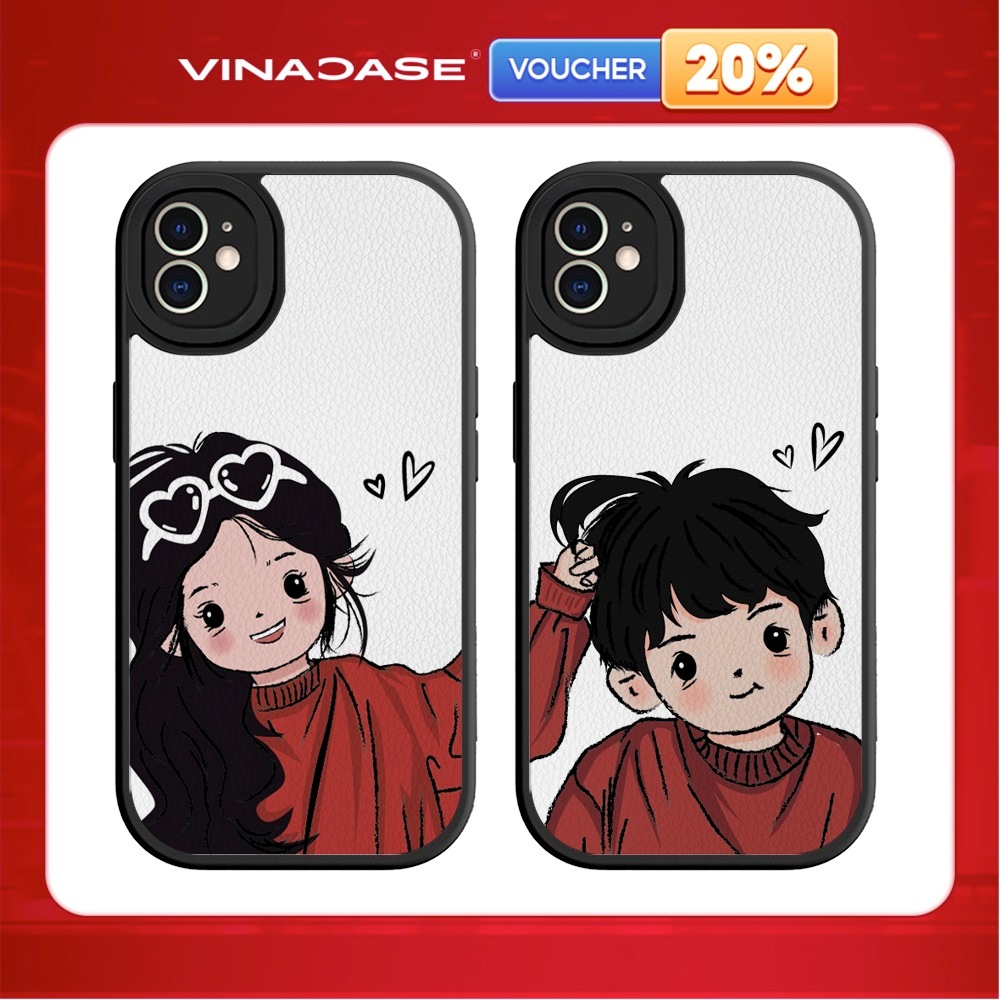 Vina Case OPPO A1K/A3S/A5S/F9/A54/A55 4G/...หนังสีดํายืดหยุ่นพร้อมขอบป้องกันกล้องรูปเสื้อสีแดง 2024