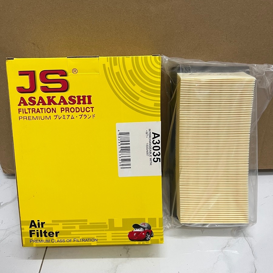 Mitsubishi Xpander 1.5 JS ASAKASHI A3035 ไส้กรองอากาศเครื่องยนต์ Made in Japan ขนาด (LxWxH mm): 253 