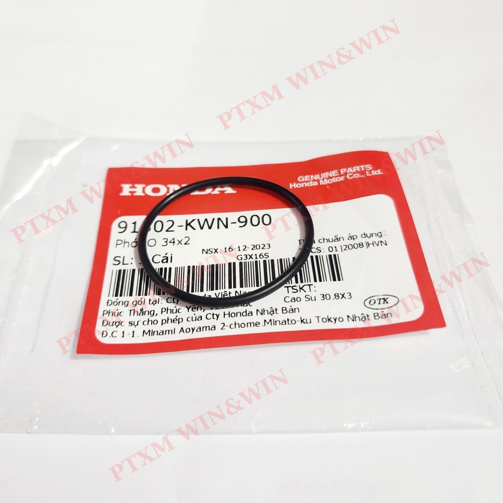 ซีล O 342, ซีลปั๊มน้ํา Vario, AB 125-150, PCX - 91302-KWN-900