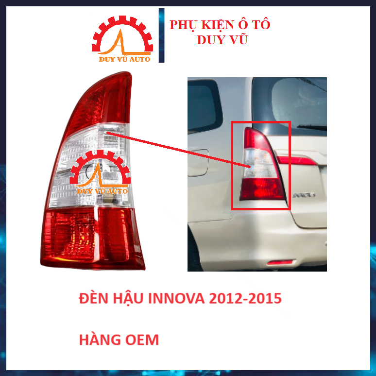 INNOVA TAILLIGHTS AND TAILLIGHT COVERS TOYOTA INNOVA 2012-2013 2014 2015