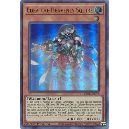 Edea the Heavenly Squire - BROL-EN078 - Ultra Rare 1st Edition [ GGSTORE ] [ การ์ด Yugioh ของแท้ ]