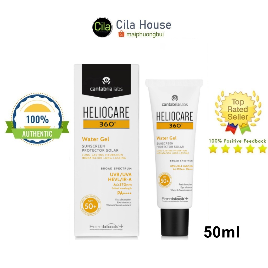 [ รุ ่ นใหม ่ ] Heliocare 360 Water Gel SPF50 + 50ml - Cila House