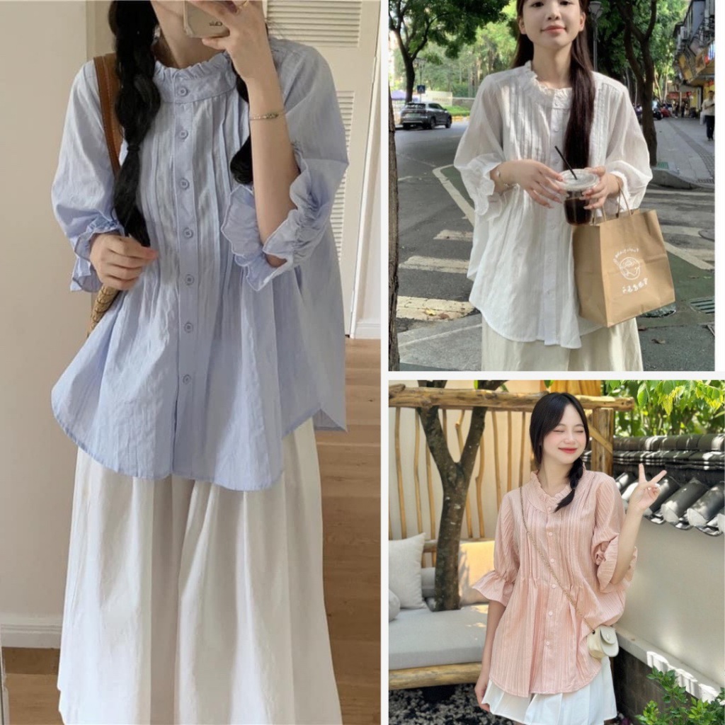 เสื้อคอปกจีบเท่ๆสุดน่ารัก MSP LACO183