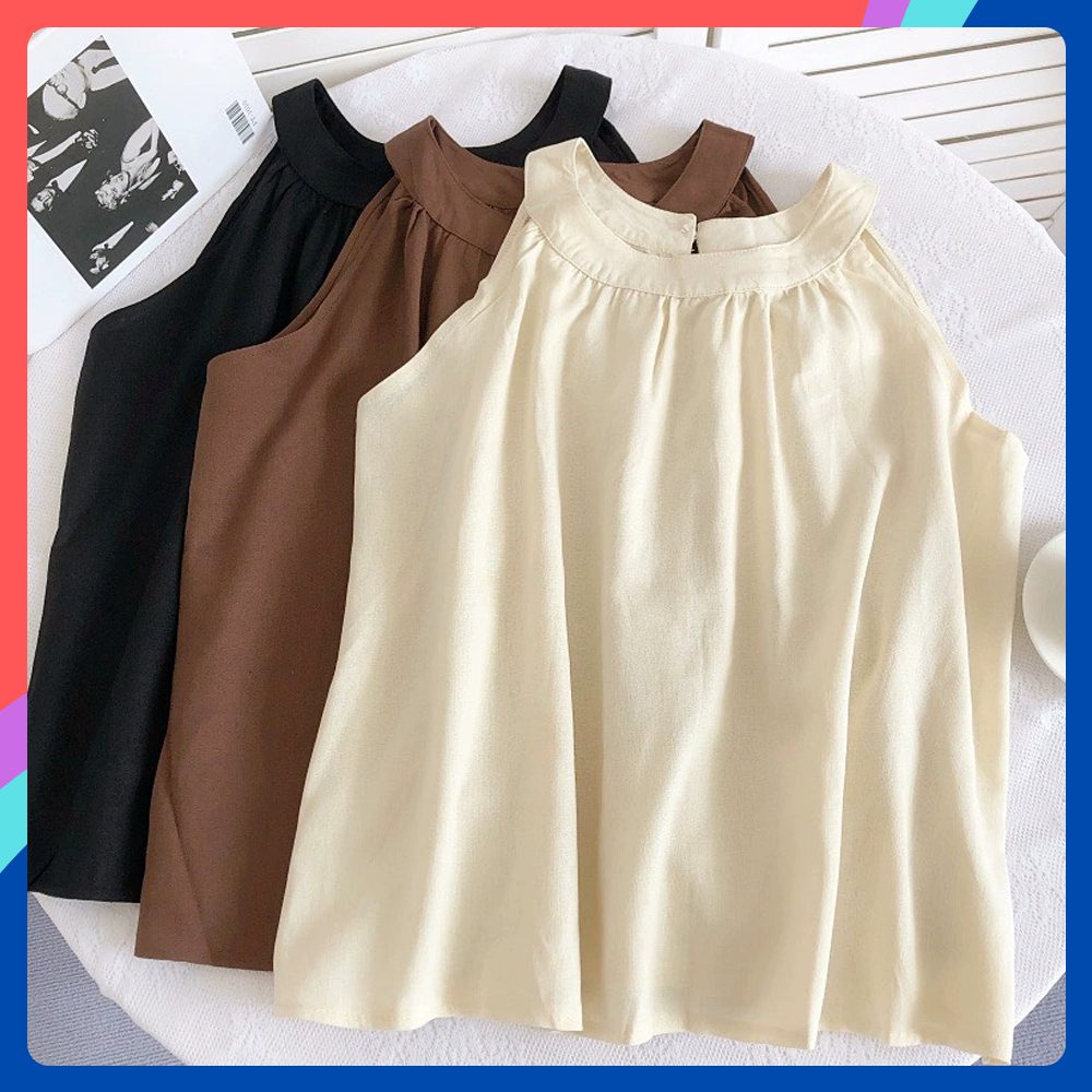 เสื้อกล้ามสายเดี่ยวทรงผู้หญิงผ้าเทอร์รี่นุ่มโปร่งเป็น01เหมาะกับหลายชุดใส่เดินที่บ้านไปเที่ยวทะเล