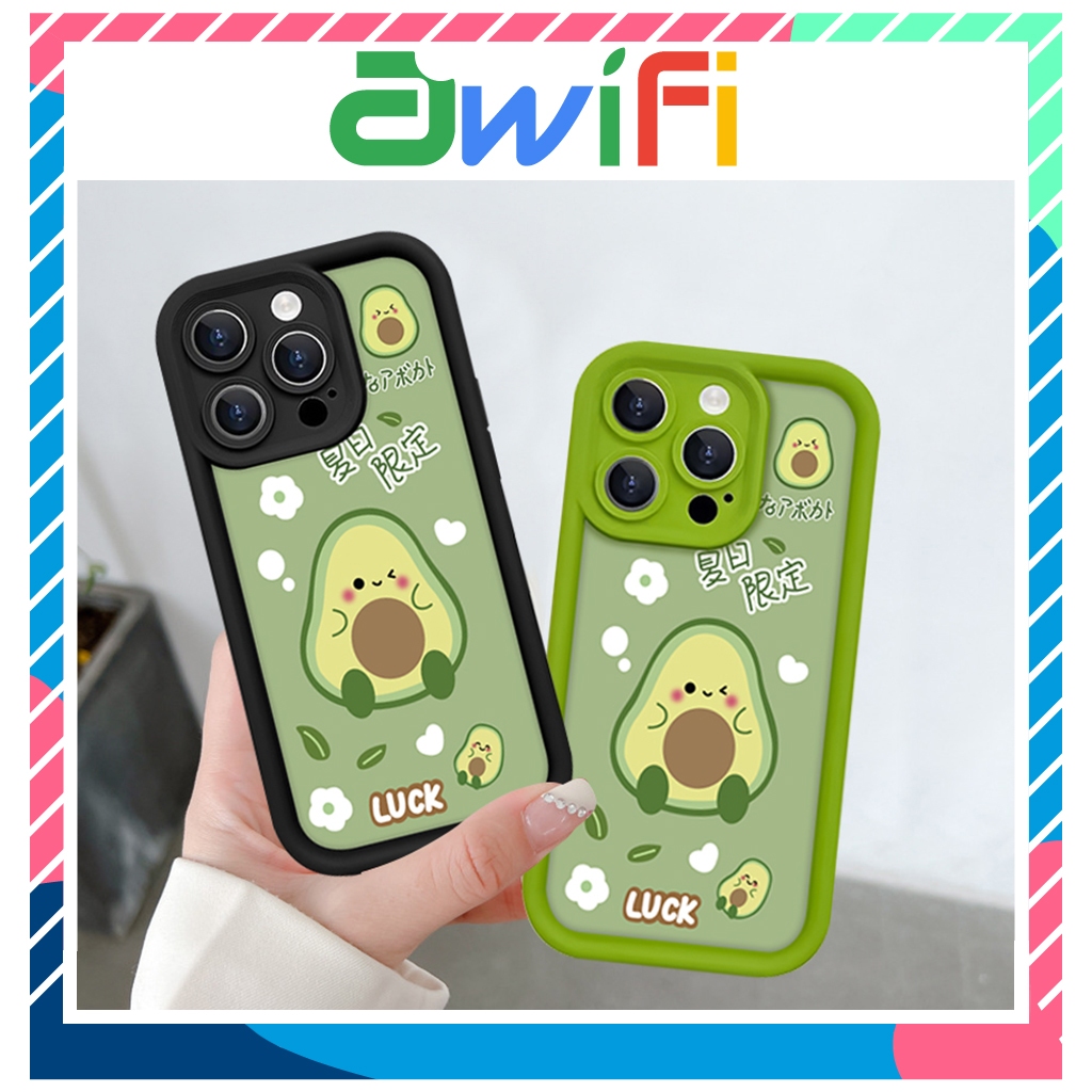 IPHONE Luck 6s/6plus/7/8/plus/x/xs/11/12/13/14/15/pro/max/plus/promax เคสกล้องขอบสูง - เคส Awifi M2-