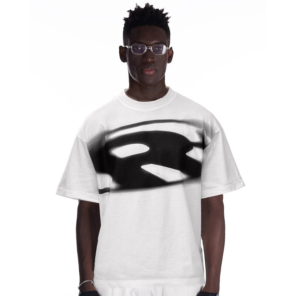 RVB TILTED STAR เสื้อยืด Boxy สีขาว