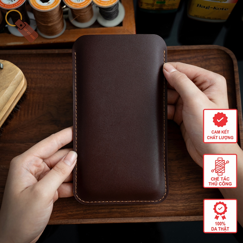 Mino Crafts - N0KIA E71, E72 Leather Case - สีน้ําตาล - หนังวัวแท้