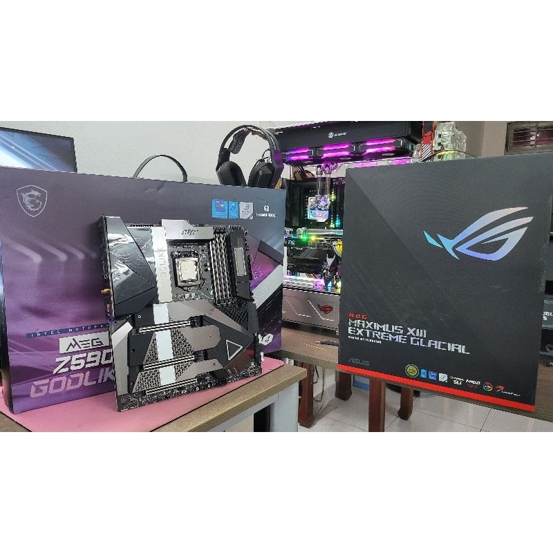 MSI MEG Z590 GODLIKE เมนบอร์ด Full Box 2nd + i9 11900KF ถาด