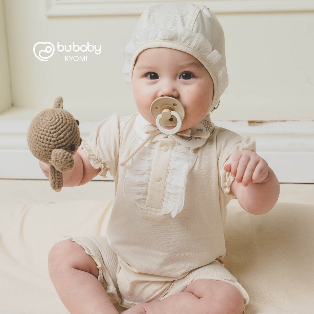 B03004 บอดี้สูทแขนสั้น Peterpan คอปกน่ารักจั๊มสูทเด็กผู้หญิง BBC2303BG