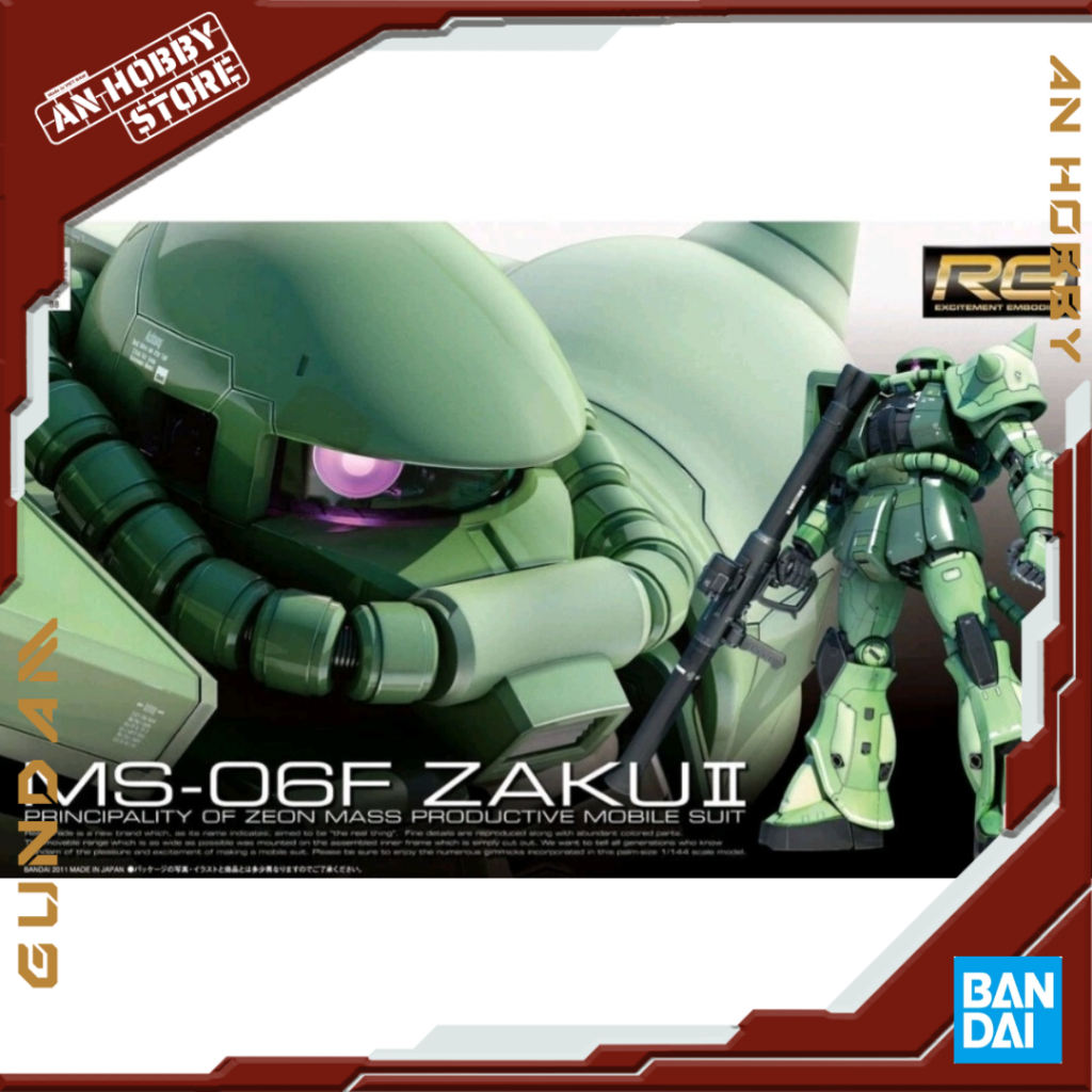 Bandai Gundam RG MS-06F Zaku II Assembly Model