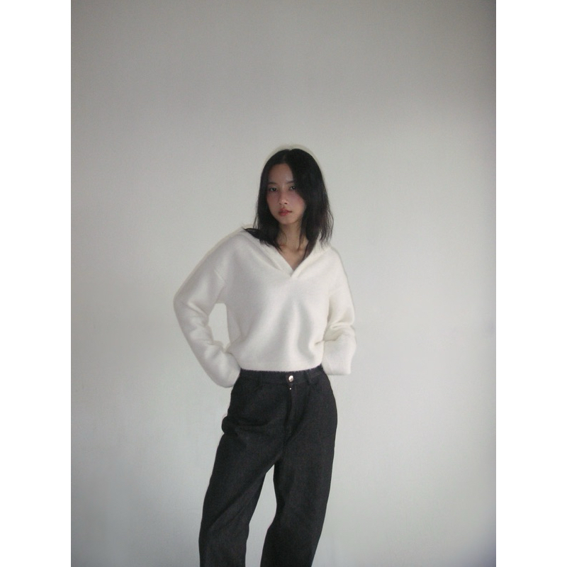 ANGORA HOODIE - เสื้อสเวตเตอร์มีฮู้ด Miyou