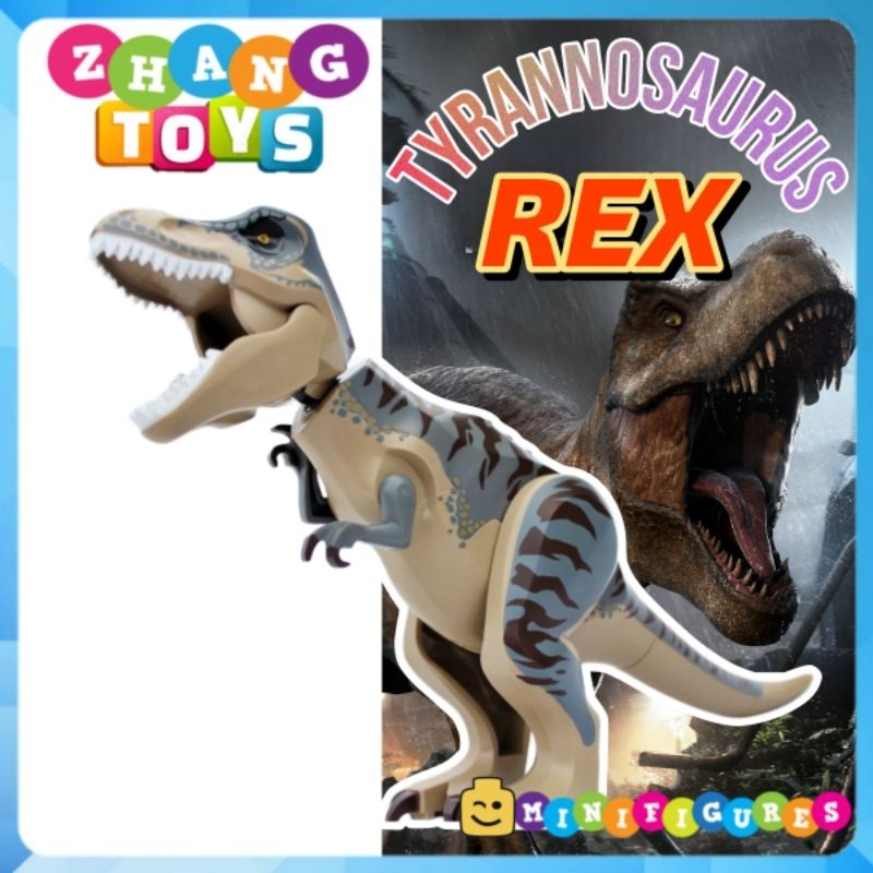 Jurassic World ไดโนเสาร ์ Tyrannosaurus Rex Indoraptor Minifigures Koruit Xp234 Dinosaur Park ปริศนาของเล ่ น