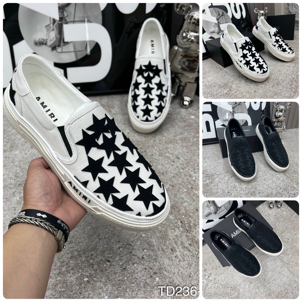 รองเท้าโลฟเฟอร์ผู้ชาย Amiri ปักดาว ฮอตฮิตสุด_รองเท้าโลฟเฟอร์ผู้ชาย Amiri คุณภาพสูงด้านหลัง 1sz