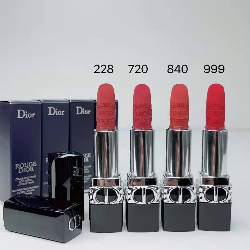 (จํากัด 2023🏠 Dior Rouge Lipstick Limited Edition 2022,กํามะหยี ่ , Matte, Satin Super Luxurious, full size, auth Standard,
