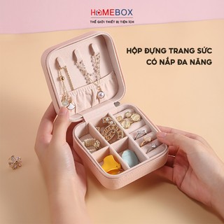 Hộp Đựng Trang Sức 5 Ngăn Đa Năng, Hộp Đựng Đồ Phụ Kiện Bảo Quản Kèm Khay Có Thế Tháo Rời