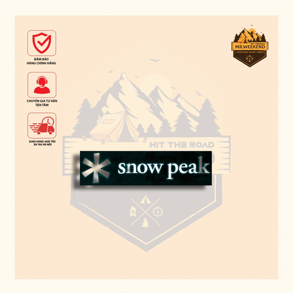 สติ๊กเกอร์โลโก้ Snow Peak Asterisk M NV-007 - ของแท้