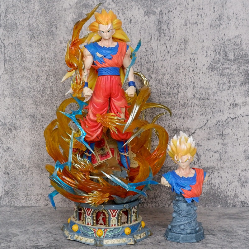 Dragon Ball Model - Goku SS3 YUNQI Studio, สูง 40 ซม . พร ้ อมกล ่ องเต ็ มกล ่ อง
