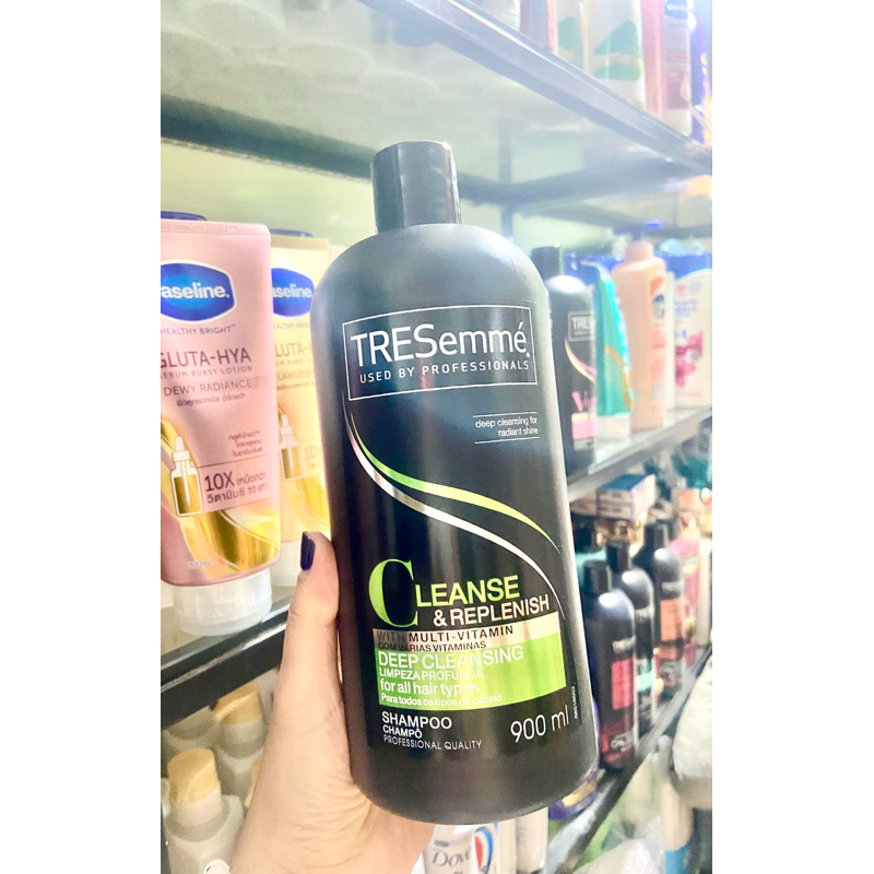 Tresemme USA 3 in 1 DEEP Clean &amp; Replenish Shampoo Conditioner Detangles USA 828ml สําหรับผมมัน
