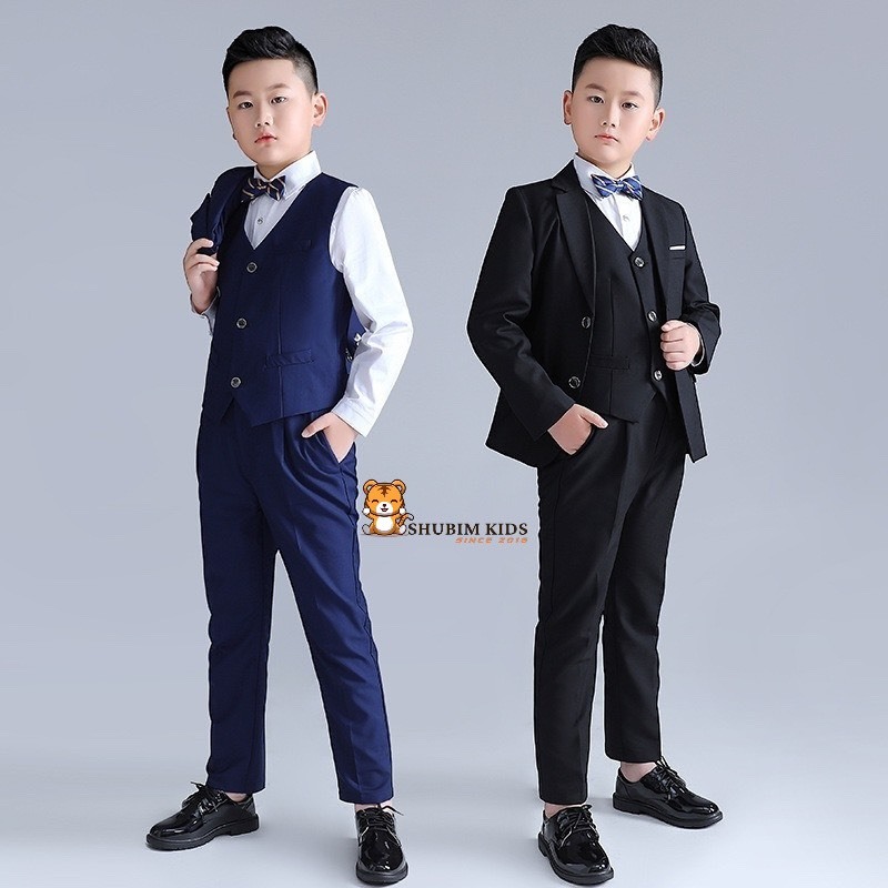 [ShuBim Kids] -VT14 - เสื้อกั๊กการแสดงสําหรับเด็กผู้ชาย - ชุดปาร์ตี้แฟชั่นสําหรับเด็กผู้ชายธรรมดาคุณ