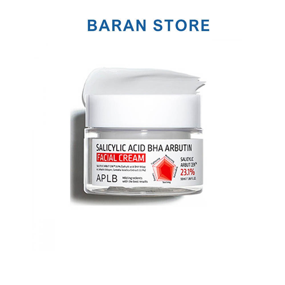 Apl Salicylic Acid BHA Arbutin Facial Whitening Acne Reduction Cream 55ml Korean Baran Shop