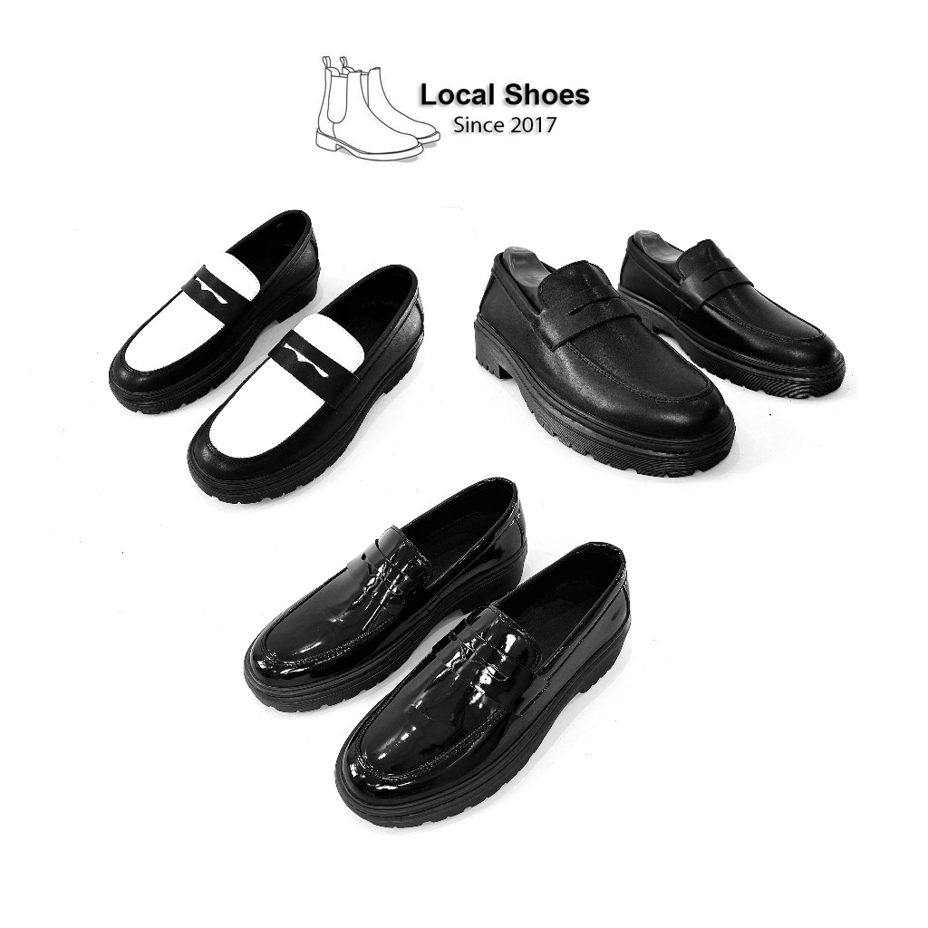 Penny Loafer ทาสีเย็บแต่เพียงผู้เดียว รองเท้าโลฟเฟอร์ผู้ชายสไตล์โมเดิร์น