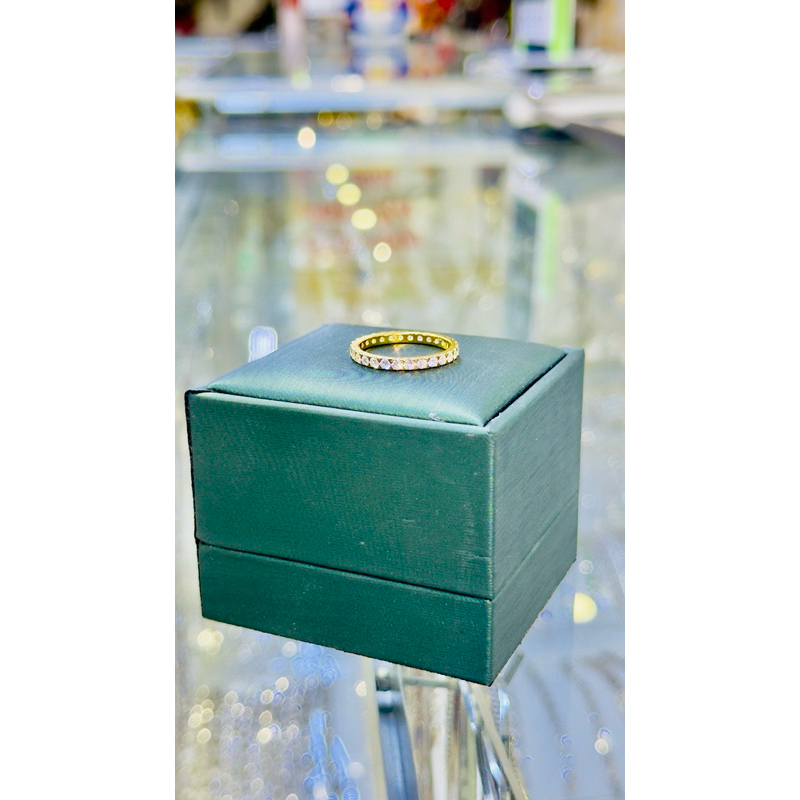 แหวนเงินอิตาลีเพชรเต็มเพชรละเอียด 2.3 มม. (2 li3) ชนิดหนา jwellery เงินอิตาลี