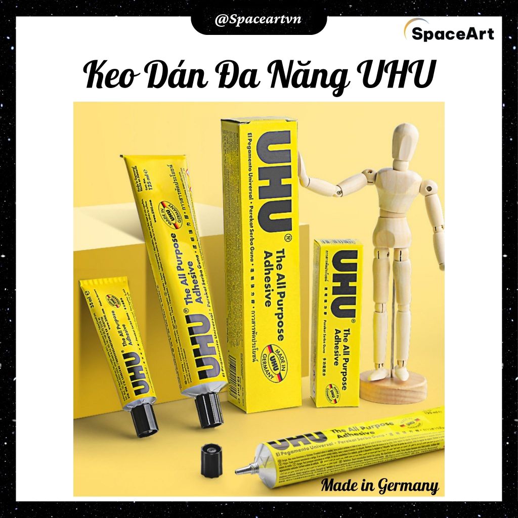 กาวอเนกประสงค์ UHU กาวนุ่มแห้งเร็วแบบใส UHU สําหรับเซรามิก พอร์ซเลน ไม้...