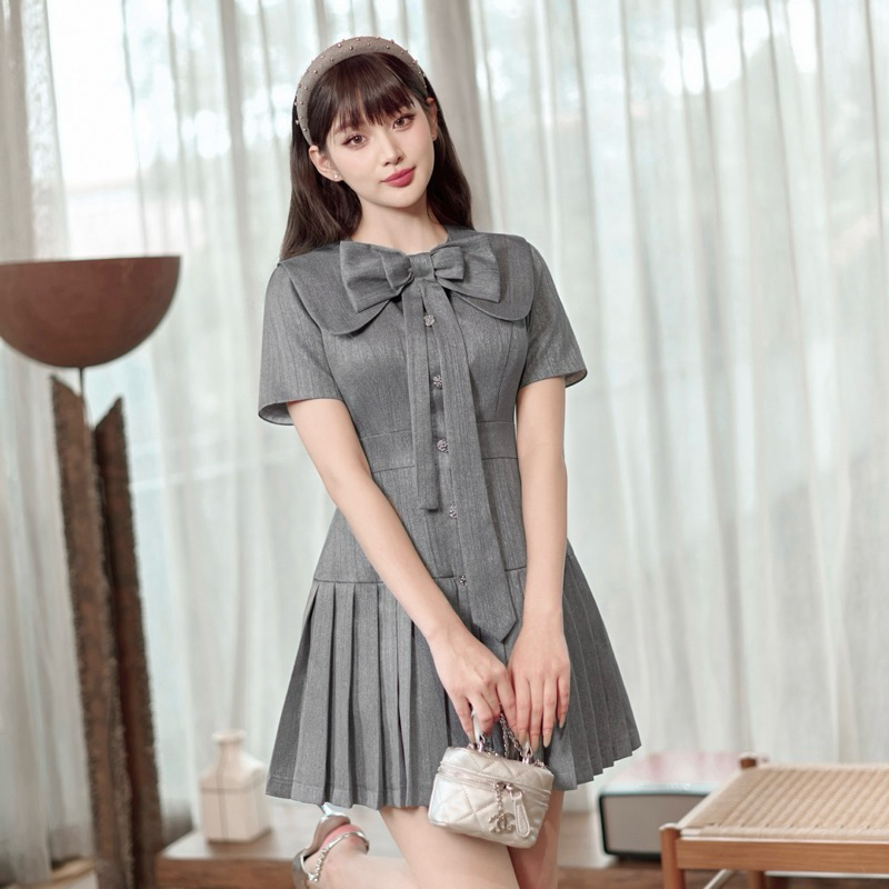 Lagom - เดรสปกบัวผูกโบว์ (YAZMIN DRESS)