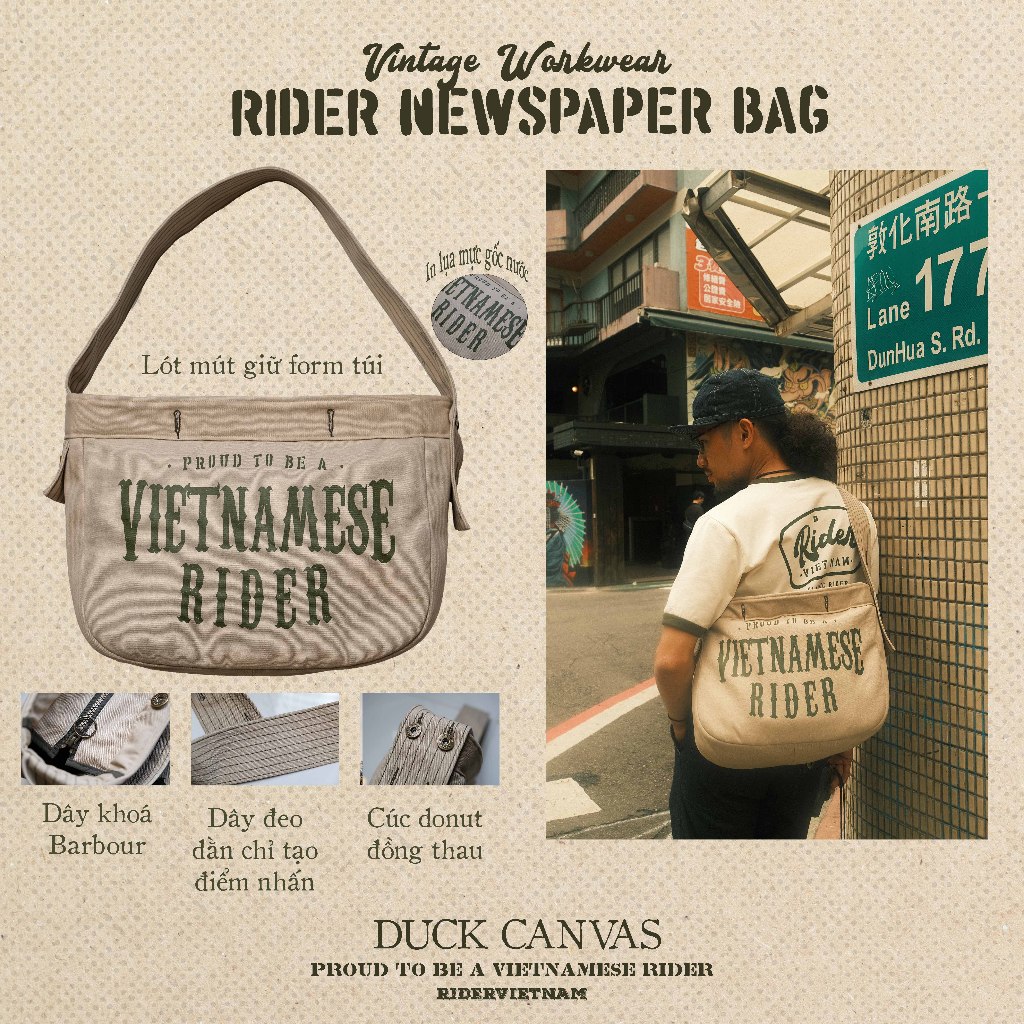 กระเป๋าหนังสือพิมพ์ Rider – Rider VietNam – สไตล์คลาสสิก – โปรปัง