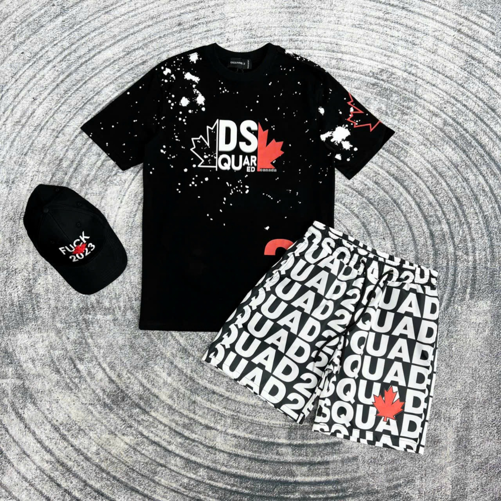 SUPER HOT Mens Synthetic T-shirt Set DSQ2 icon LV Gi.ven.chy Mixed Black and White - Fashion Mens T-