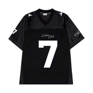 เสื้อยืดฟุตบอล No. 7, EMBROIDER SEVEN Soccer T-shirt unisex style sports A07