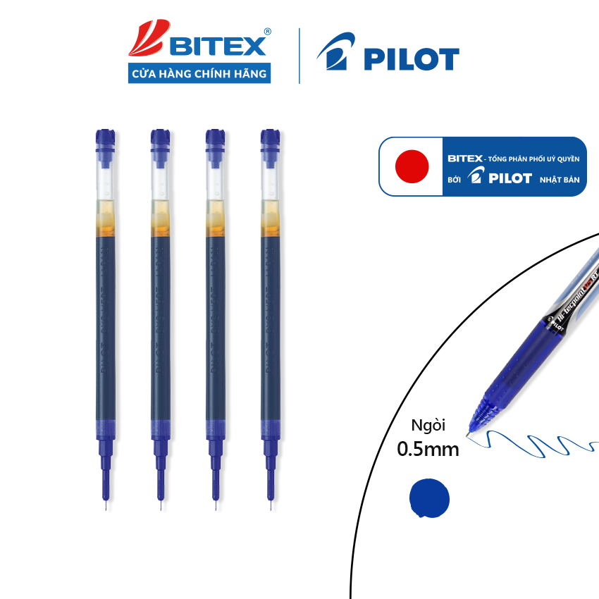 PILOT PEN ไส้ปากกานักบิน Hi-Techpoint V5 RT หมึกสีน้ําเงิน BXS-V5RT-L (1 หลอด)