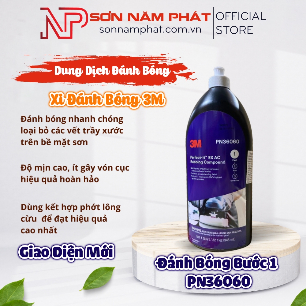 3M PN36060 Step 1 Polishing Solution 946ml ขวด
