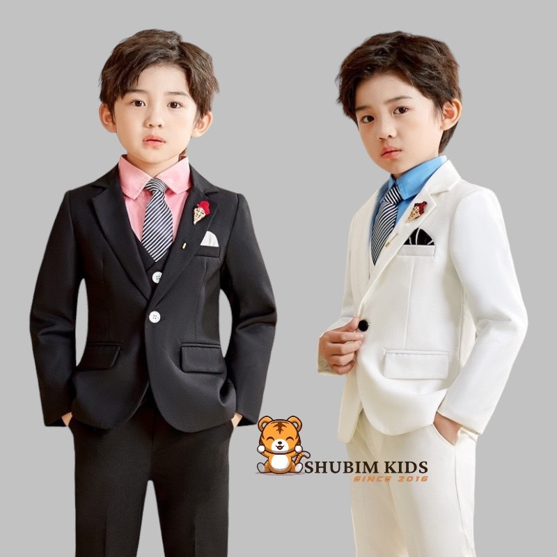 [ShuBim Kids] -VT20 - เสื้อกั๊กการแสดงสําหรับเด็กผู้ชาย - หรูหรา หรูหรา หรูหรา หรูหรา หรูหรา อินเทรน