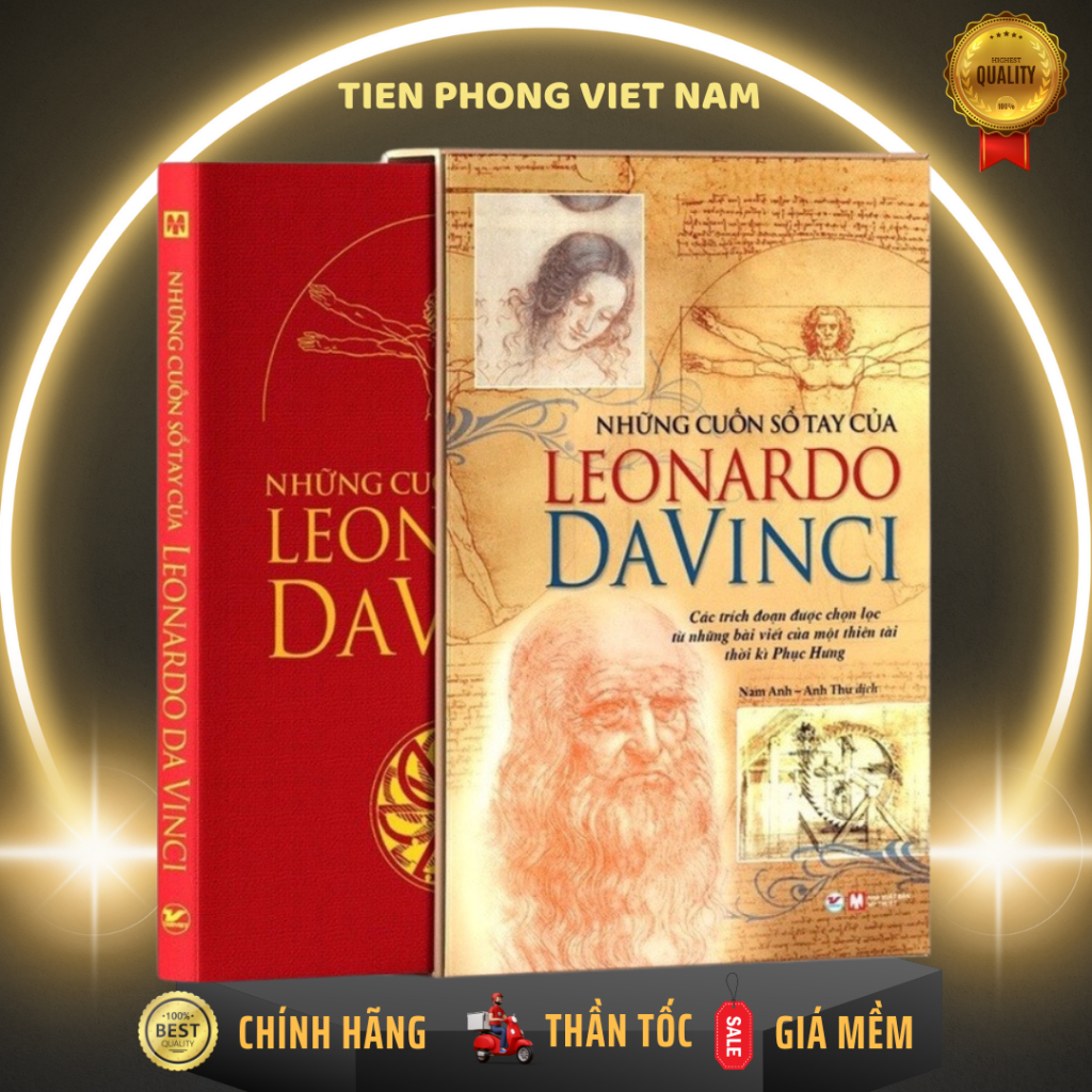 สมุดบันทึกของ Leonardo Da Vinci (หนังสือดีลักซ์) - Tan Viet