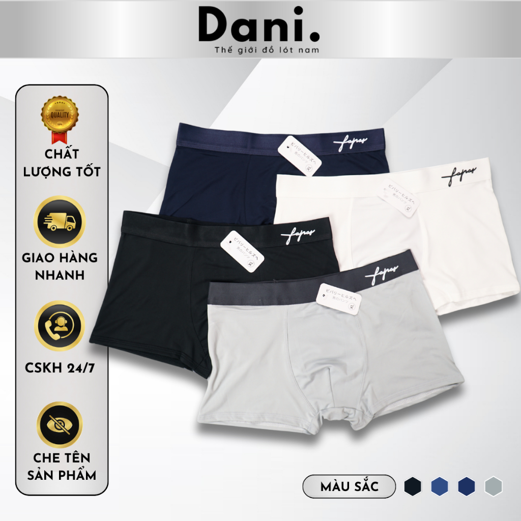 กางเกงชั้นในชุดชั้นในชาย Fapas Signature กางเกงในชาย 4 สียืดหยุ่นเย็นและเย็น