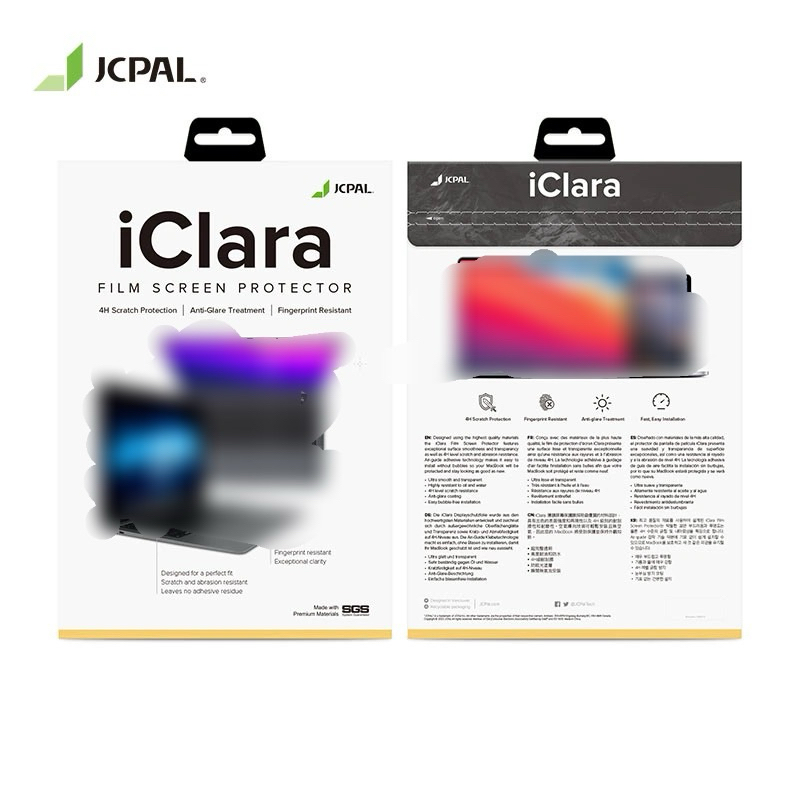 JCPAL ICLARA MAKBOOK AIR SCREEN STICKER & Pro M1 M2 2020 -> 2023