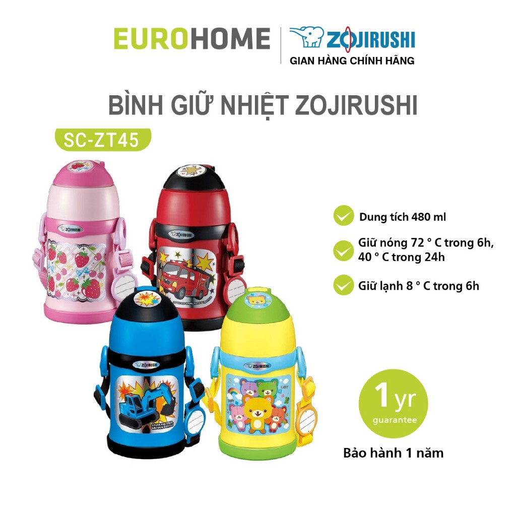 Zojirushi SC-ZT45 กระติกน้ําร้อนสําหรับเด็กพร้อมความจุ 0.45L Made In Thailand ของแท้ 1 ปี