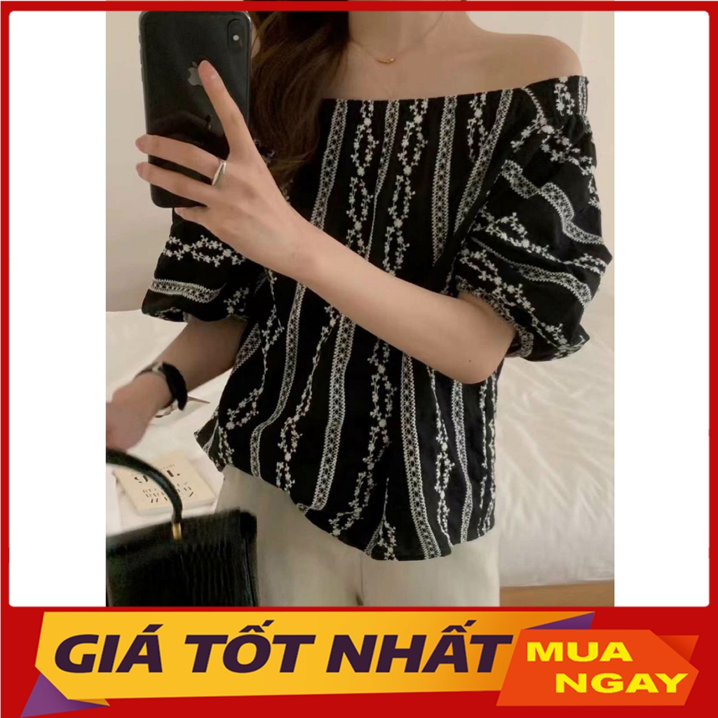 Guangzhou AP220 AP220 Off Shoulder Brocade Shirt - Yanmy888