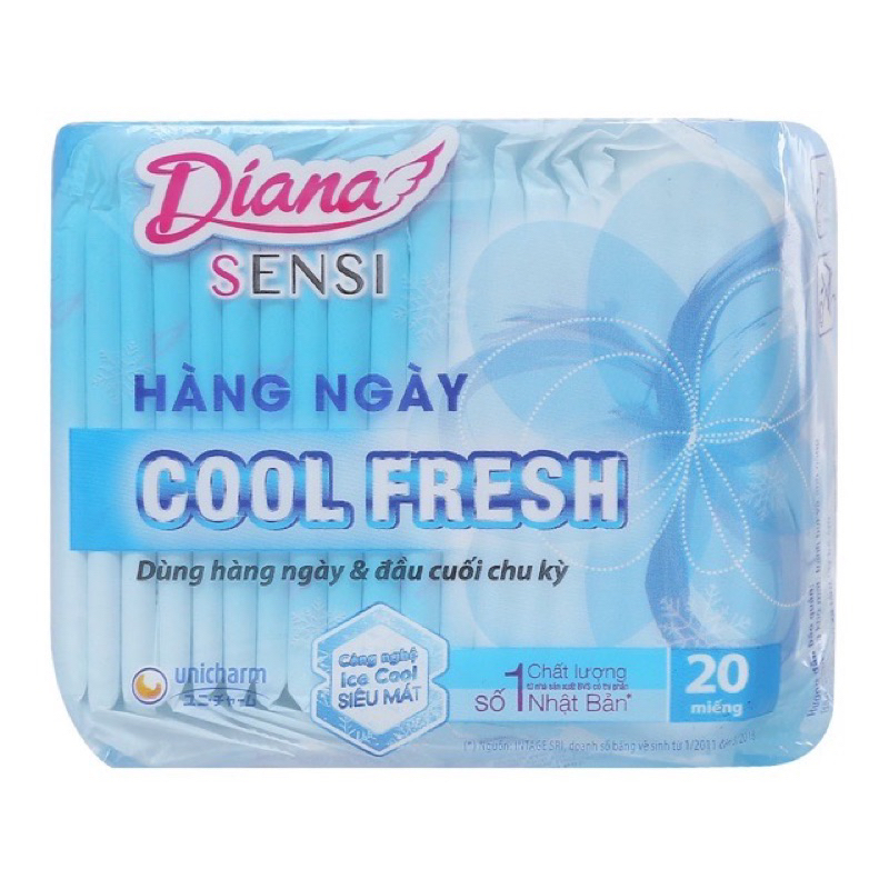 Bvs🌹 Diana Sensi Cool Fresh Daily Super Cool ( 20 ชิ ้ น / แพ ็ ค