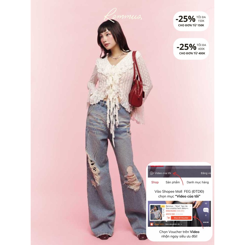 Blum Top - เสื้อนัวเนียแขนบาน Remmus สําหรับผู้หญิง