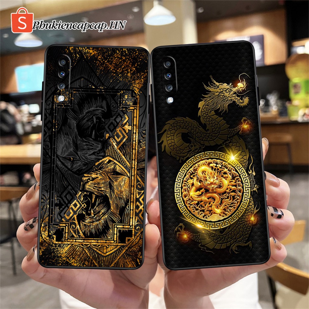 เคส Samsung A70 / A70s - เคส Samsung พิมพ์ลายมังกรทอง แบรนด์ระดับไฮเอนด์