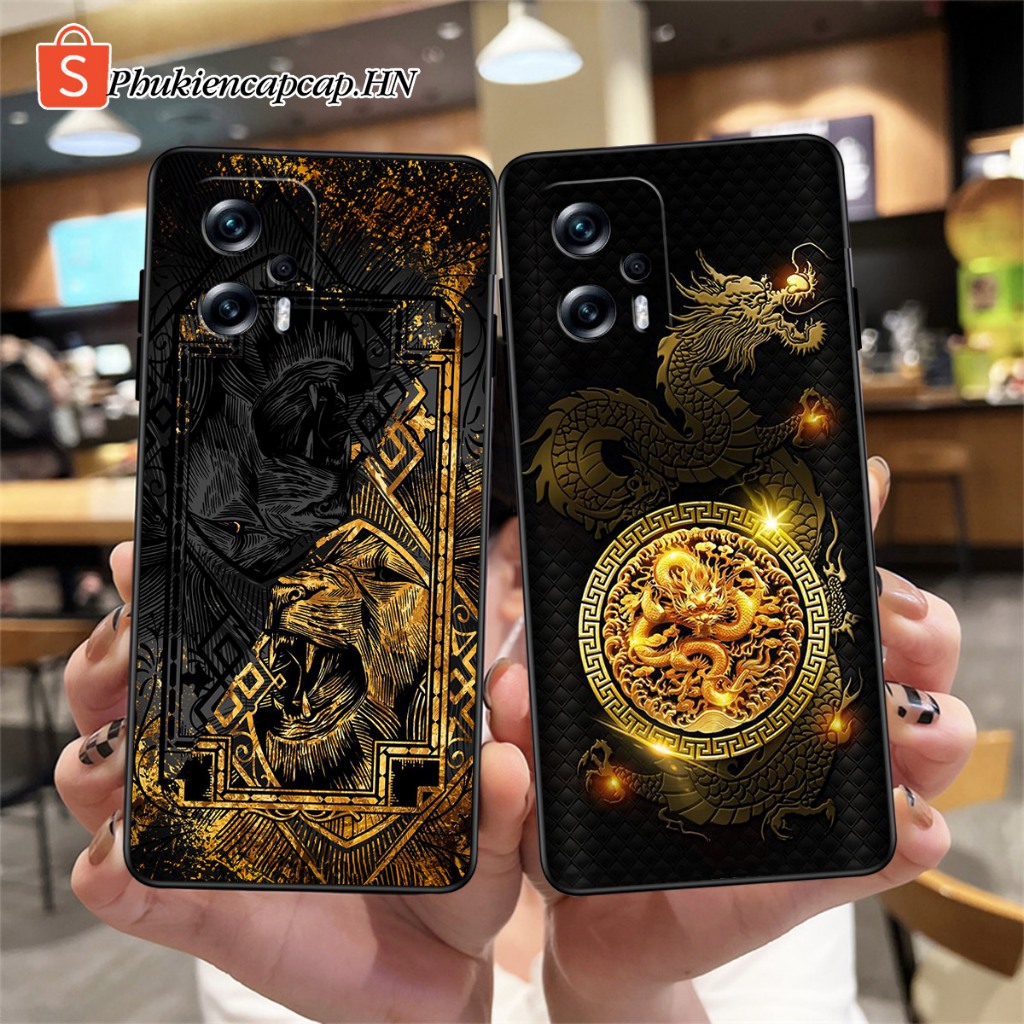 เคส Xiaomi Poco X4 GT - เคส Xiaomi พิมพ์ลายมังกรทอง แบรนด์ระดับไฮเอนด์