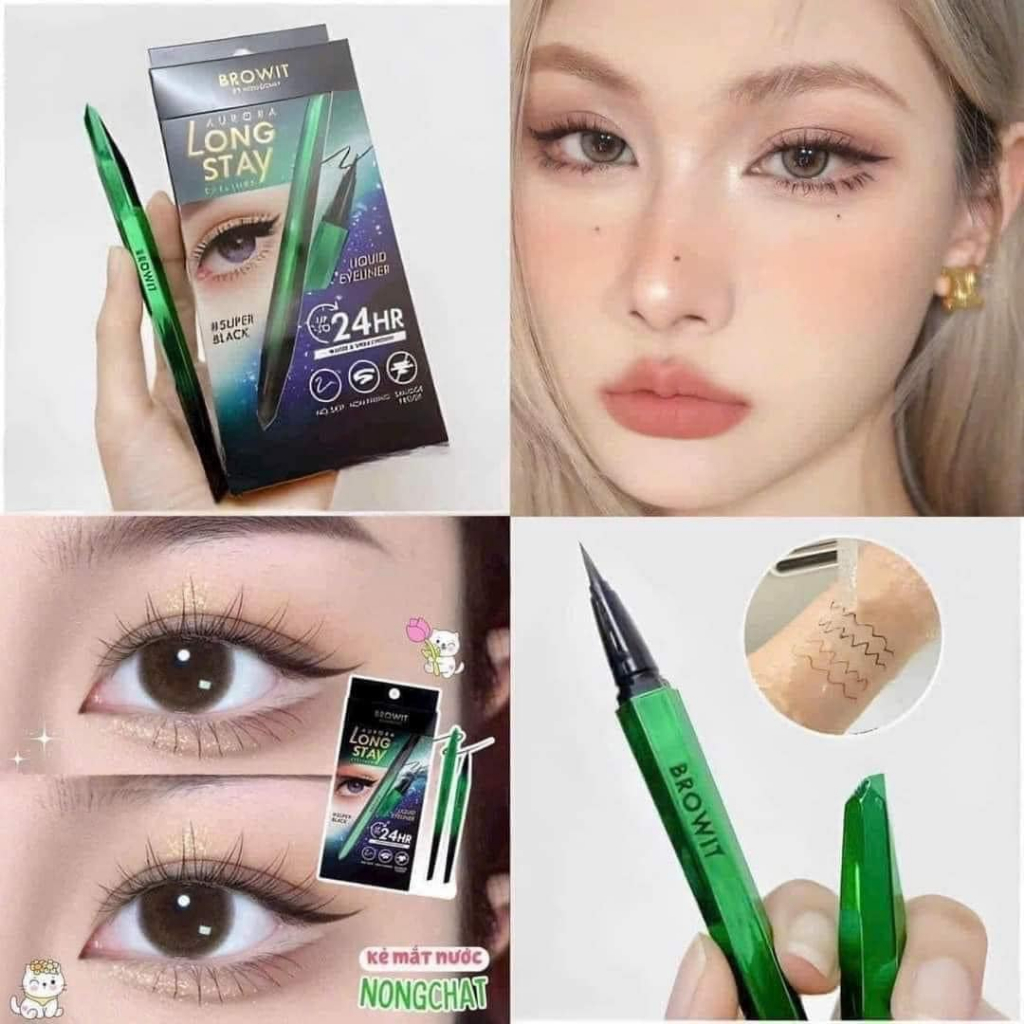 Browit By Nongchat Aurora Long Stay Eyeliner Super Black 0.5g
